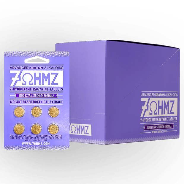 7OHMZ 35MG Extra Strength 6 Count - Wholesale Box (20 - Pack Display) - Kratom Hood