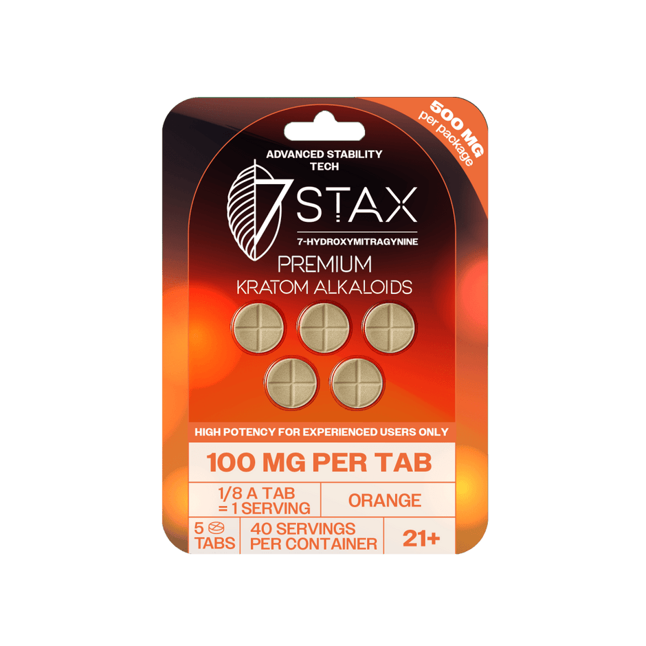 7Stax Premium 7 - OH Kratom Alkaloid Tablets 500mg (5 Count) - Kratom Hood
