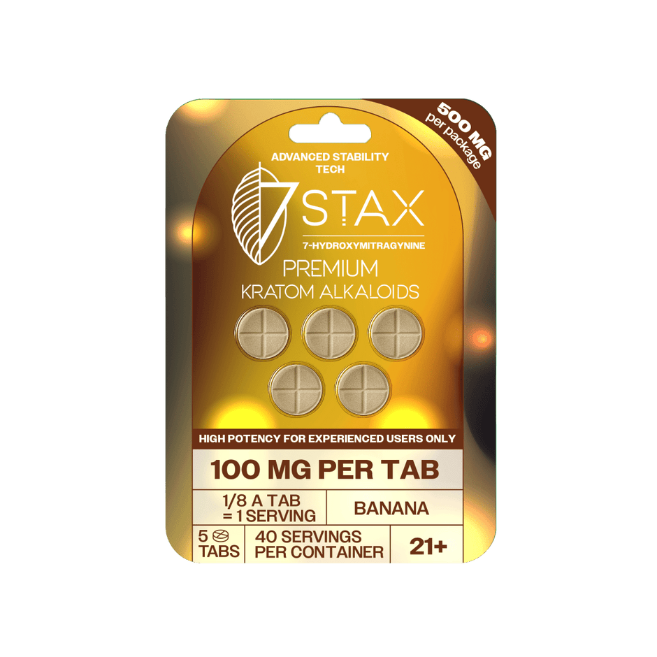 7Stax Premium 7 - OH Kratom Alkaloid Tablets 500mg (5 Count) - Kratom Hood