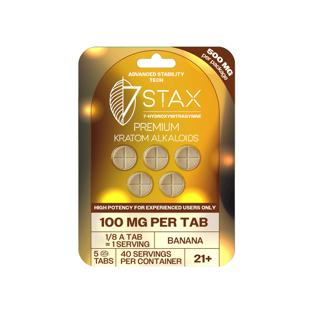 7Stax Premium 7 - OH Kratom Alkaloid Tablets 500mg (5 Count) - Kratom Hood
