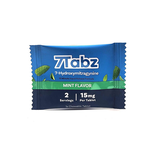 7Tabz 7 - Hydroxymitragynine Mint Flavor Single Chewable Tablet 15mg - Kratom Hood