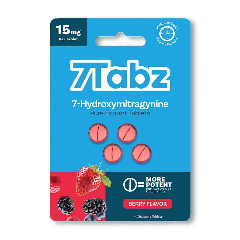 7Tabz 7 - Hydroxymitragynine Pure Extract Chewable Tablets 15MG (4 - Count - 5 Flavors) - Kratom Hood