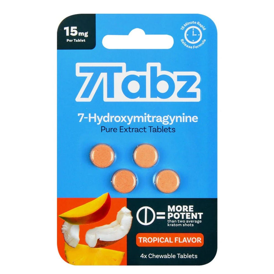 7Tabz 7 - Hydroxymitragynine Pure Extract Chewable Tablets 15MG (4 - Count - 5 Flavors) - Kratom Hood