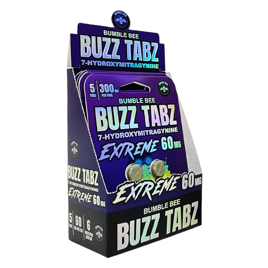 Bumble Bee Buzz Tabz Extreme 60mg - Wholesale Box - Kratom Hood