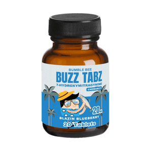 Bumblebee Buzz Tabz 7 - OH 20mg 20 Count - Blazin Blueberry - Kratom Hood