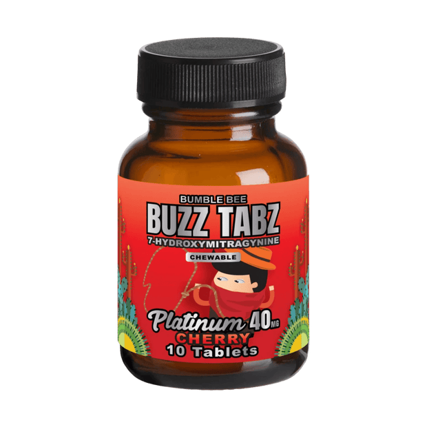 Bumblebee Buzz Tabz Platinum 40mg Cherry - Kratom Hood