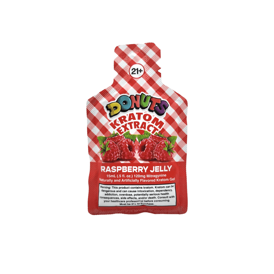 Donuts Kratom Extract - Raspberry Jelly 120mg - Wholesale 12 pack - Kratom Hood