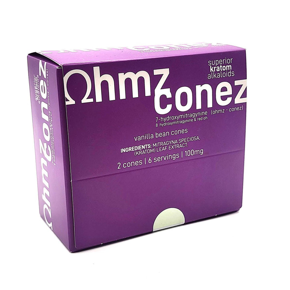 Eat Ohmz Conez Vanilla Bean 7 - Hydroxymitragynine Red OH 100mg 2 Cones - Kratom Hood