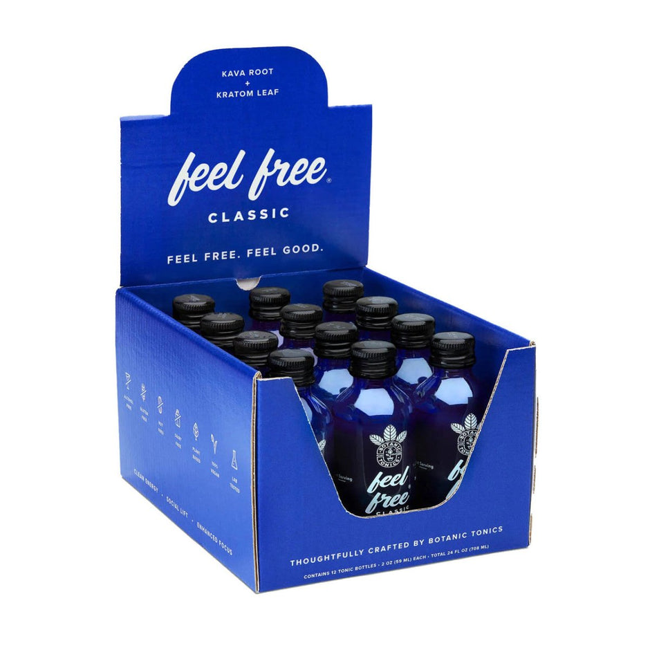 Feel Free Botanical Shots - Box of 12 - Kratom Hood