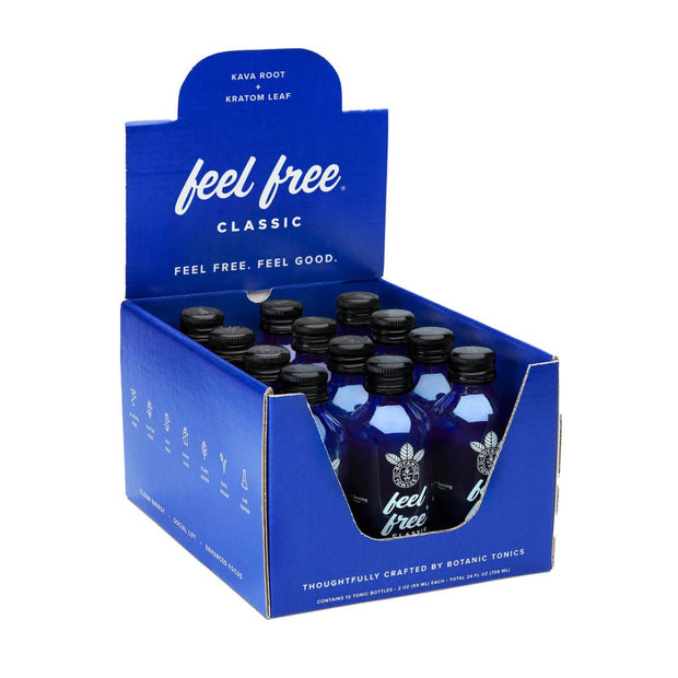 Feel Free Botanical Shots - Box of 12 - Kratom Hood