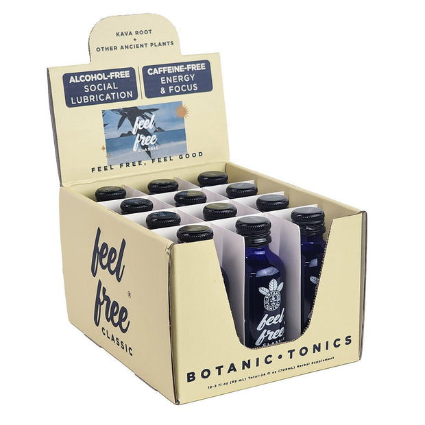Feel Free Classic Botanic Tonics - Wholesale Box of 12 - Kratom Hood