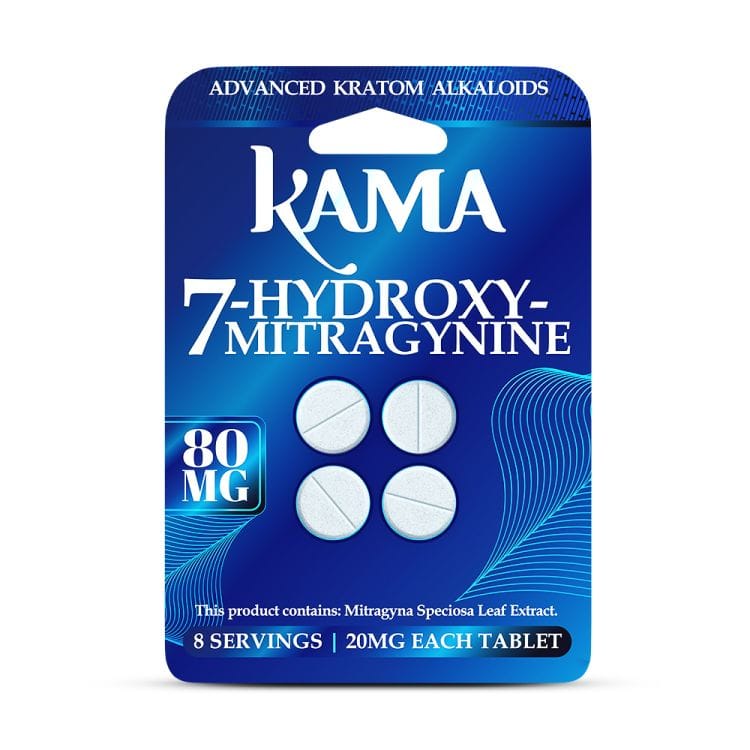 Kama 4X 7 - Hydroxy Tablets 80mg (4 Count) - Classic - Kratom Hood