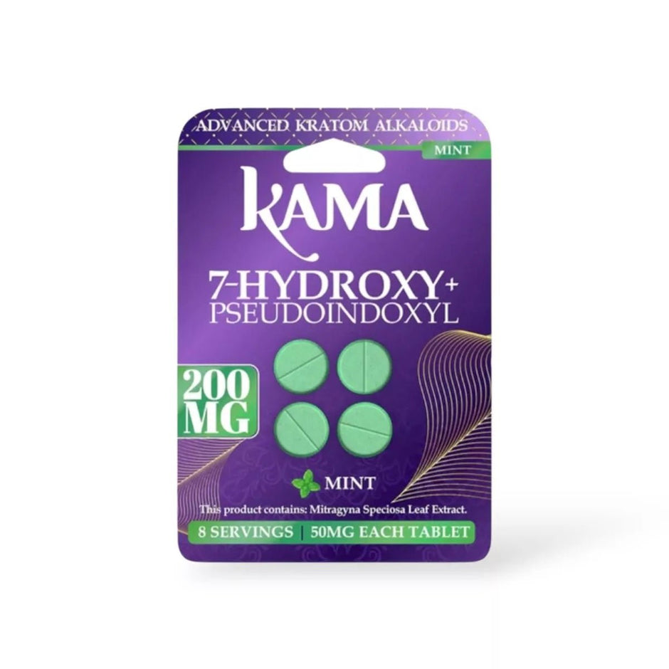 Kama 7 - Hydroxy Tablets 50mg (4 Count) - Purple Mint - Kratom Hood