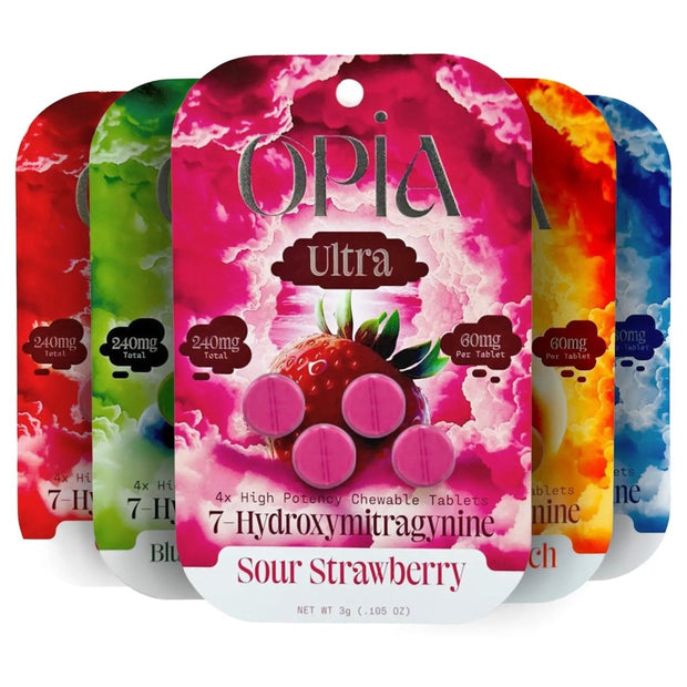 Opia Ultra 7 - Hydroxymitragynine Chewable Tablets 60MG (4 - Count) - Kratom Hood