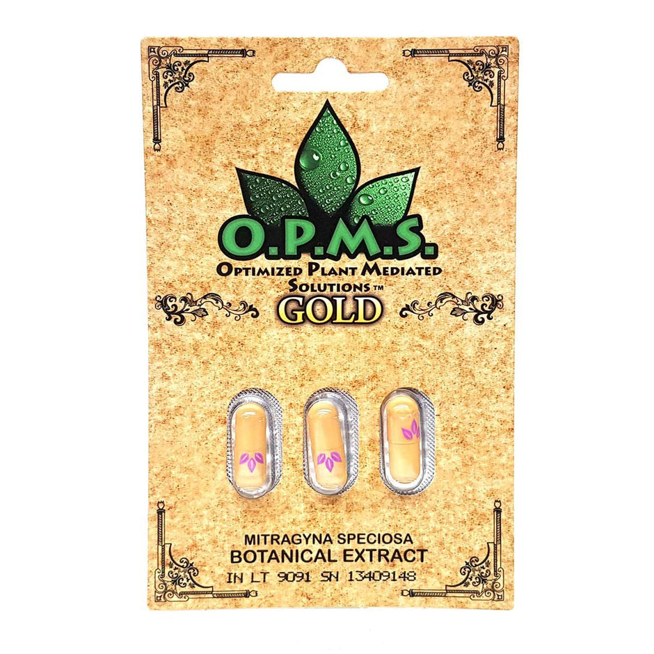 OPMS Gold Kratom Capsules - 3 Pack - Kratom Hood