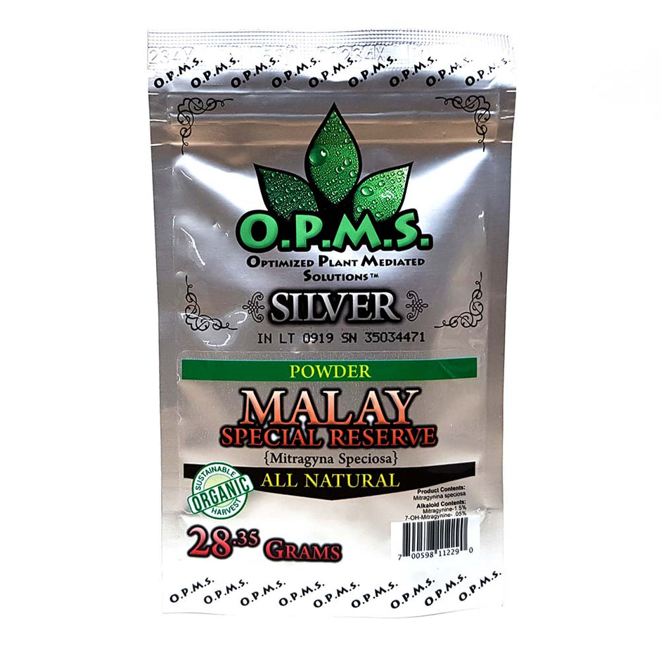 OPMS Silver Malay Special Reserve Kratom Capsules - Kratom Hood