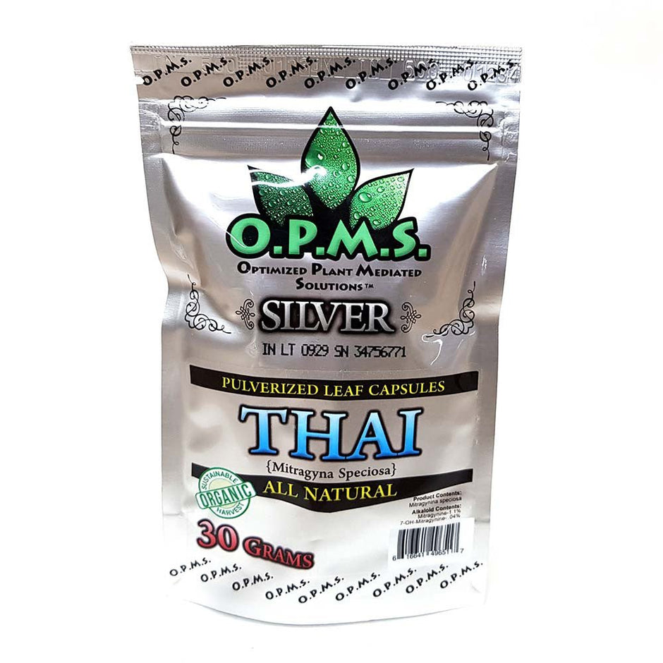 OPMS Silver Thai Kratom Capsules - Kratom Hood