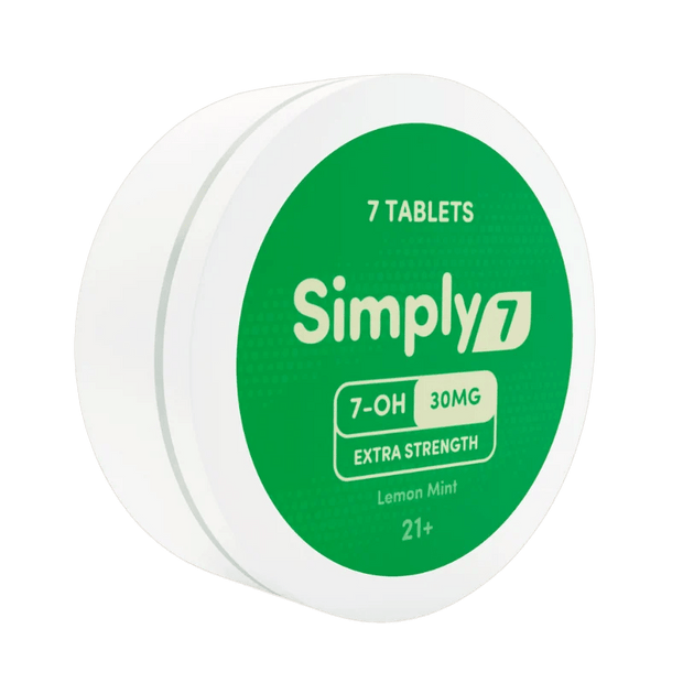 Simply 7 30mg 7 - Hydroxymitragynine Tablets Extra Strength Lemon Mint - 7 Count - Kratom Hood
