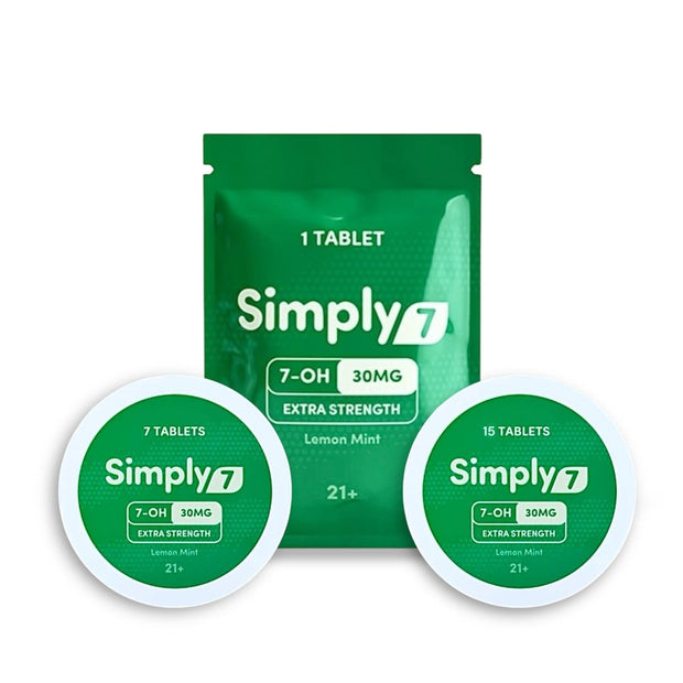 Simply7 7 - OH Extra Strength Tablets 30MG - Lemon Mint - Kratom Hood