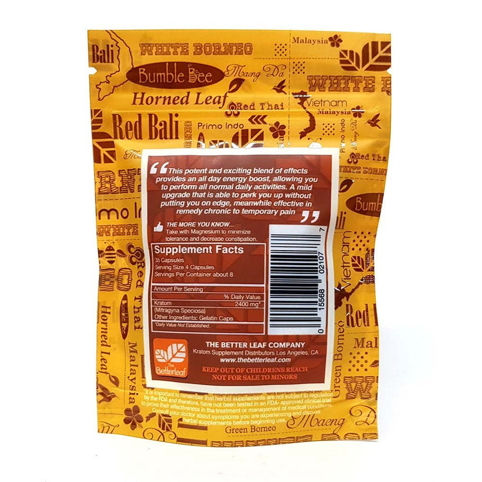 The Betterleaf Green Vein Indo Kratom Capsules - Kratom Hood