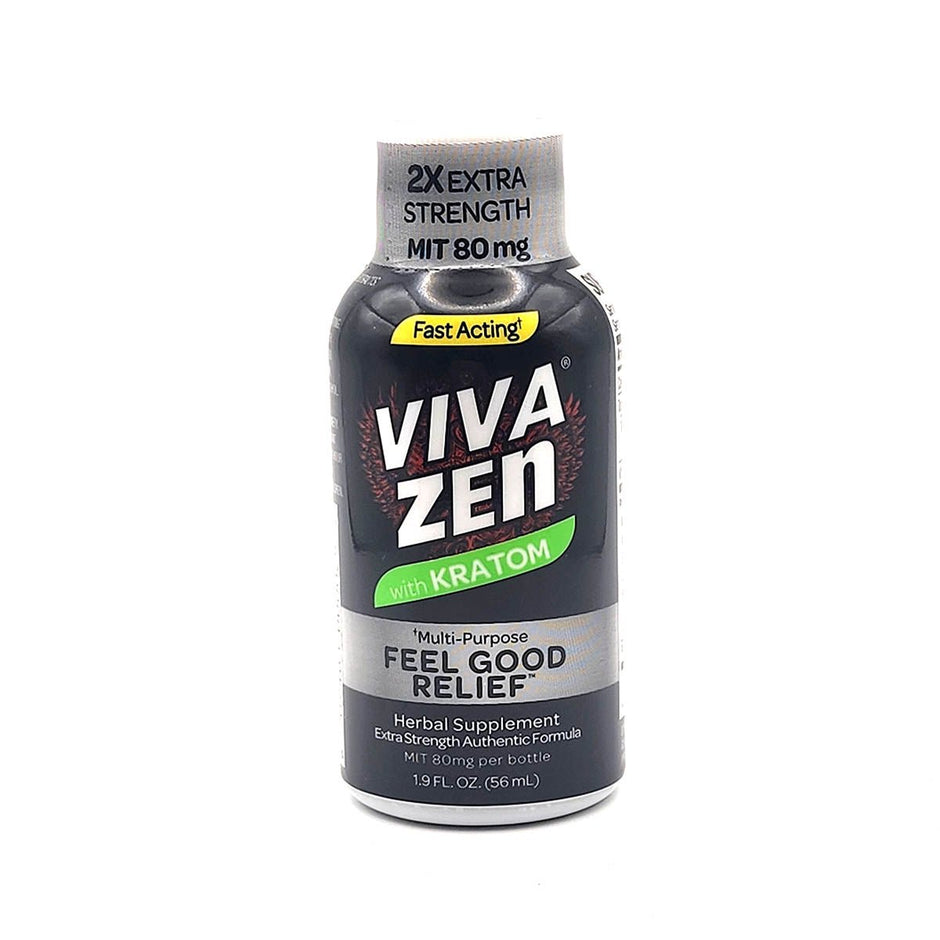 Viva Zen 2X Extra Strength Kratom Liquid 80mg 56ml - Kratom Hood